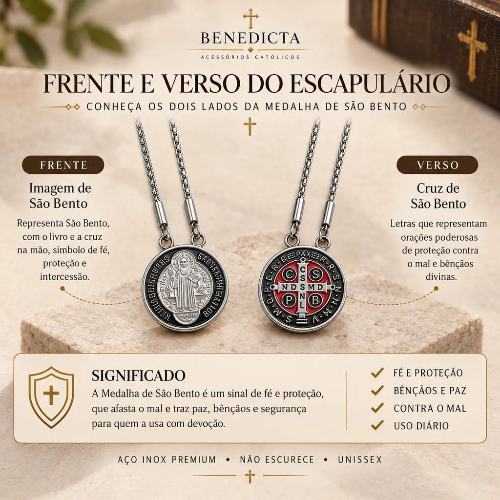 Escapulário São Bento - Proteção e Fé em todos os momentos