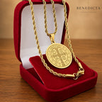 Medalha de São Bento em Ouro 18K | Fé, Proteção e Devoção