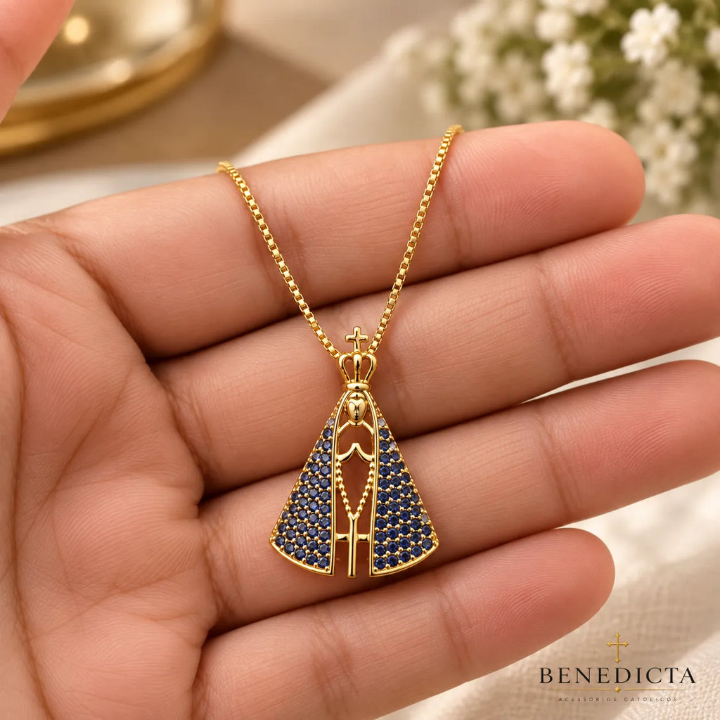 Colar Duplo Nossa Senhora Aparecida - Fé Proteção e Elegância