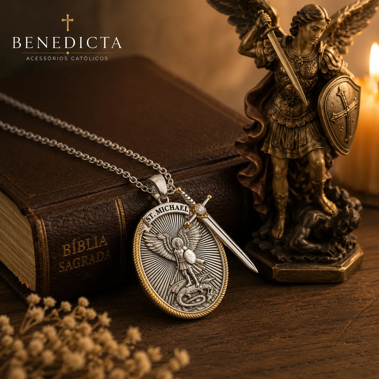 Terço de Cristal Nossa Senhora Aparecida — Leve Sua Fé com Você - Banhado Ouro 18k (Cópia)