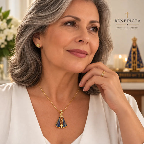 Colar Duplo Nossa Senhora Aparecida - Fé Proteção e Elegância