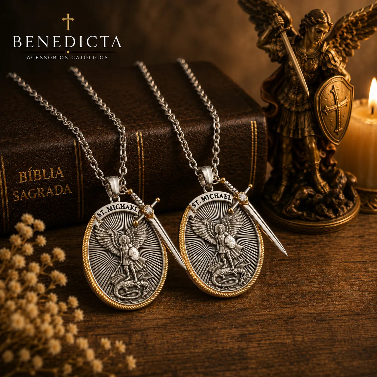 Terço de Cristal Nossa Senhora Aparecida — Leve Sua Fé com Você - Banhado Ouro 18k (Cópia)