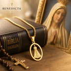 Colar Nossa Senhora Aparecida Dourado | Fé e Proteção