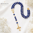 Terço de Cristal Nossa Senhora Aparecida — Leve Sua Fé com Você - Banhado Ouro 18k